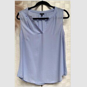 Talbots Light Blue Sleeveless V-Neck Blouse Top Size M